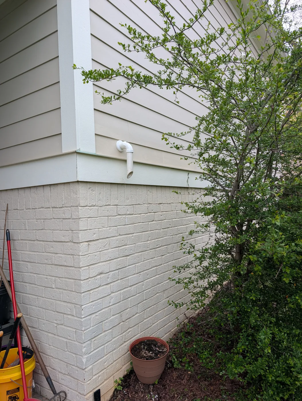 Repaired exterior siding and trim from a Frye Inc. project